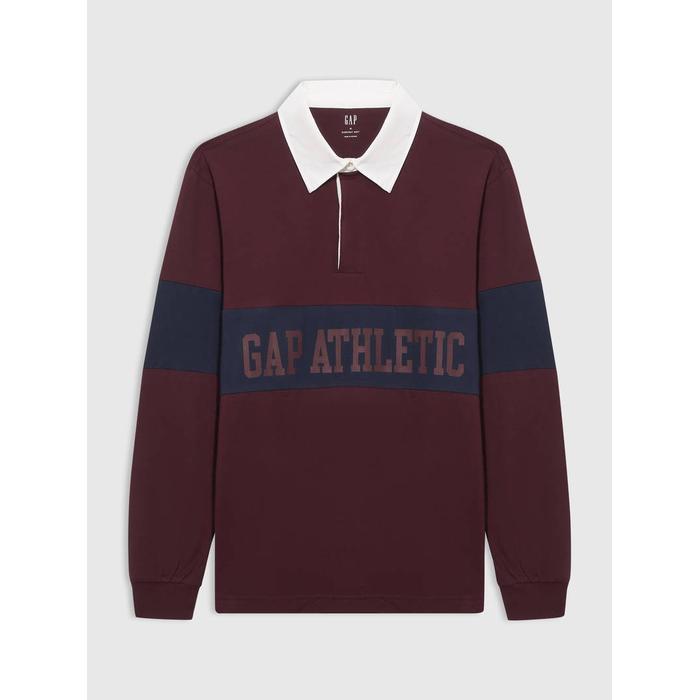 Gap Logo Polo Yaka Colorblock T-Shirt цвет: Красный