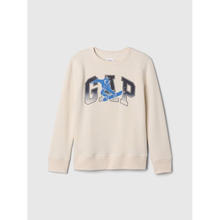 Gap Logo Grafikli Fleece Sweatshirt цвет: Белый