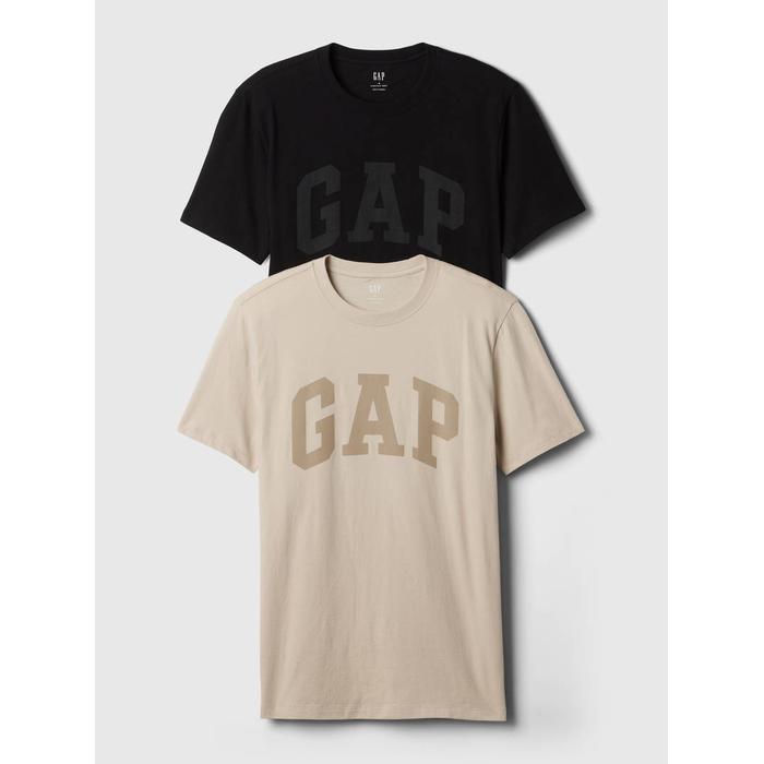Повседневный комплект футболок с логотипом Soft Gap из 2 предметов цвет: Чёрный
