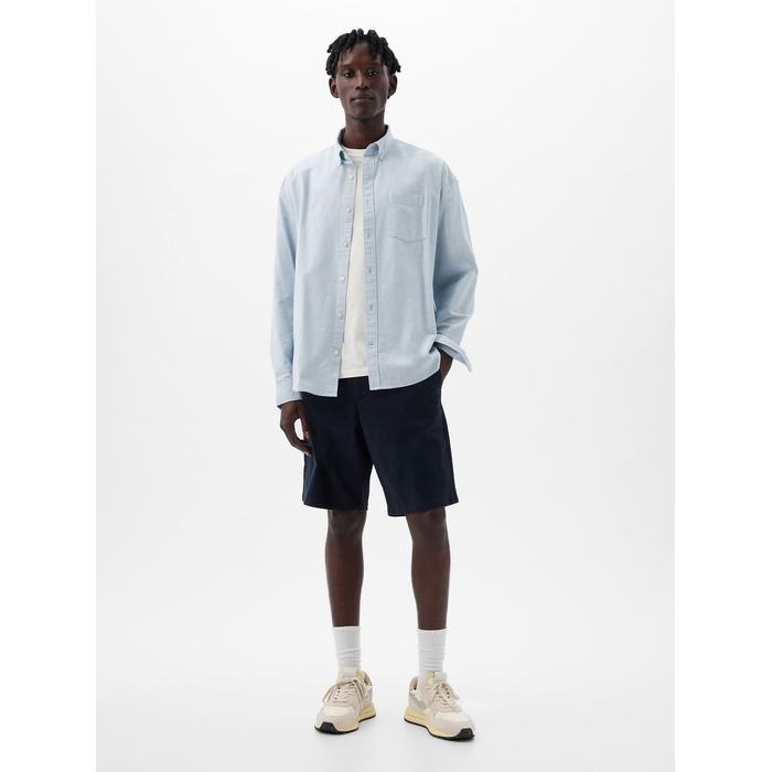 Gap Logo Oversize Oxford Gömlek цвет: Голубой
