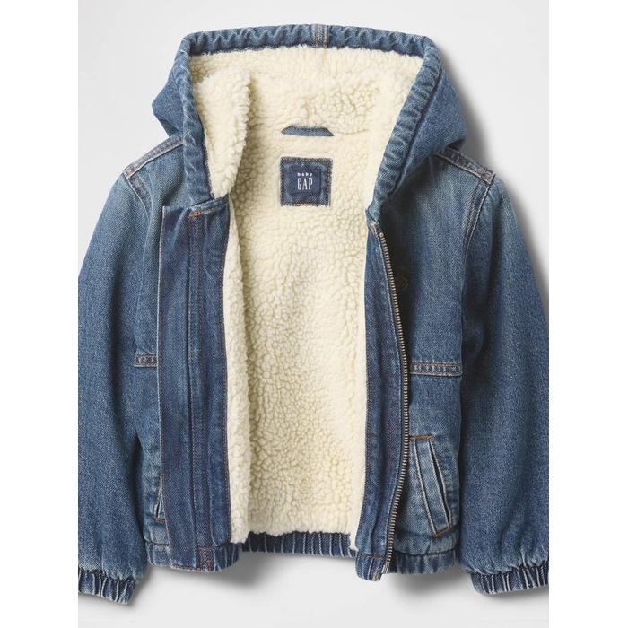 Brannan Bear İşlemeli Sherpa Denim Ceket цвет: Голубой