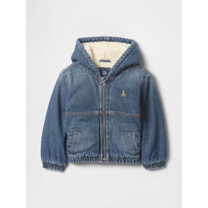 Brannan Bear İşlemeli Sherpa Denim Ceket цвет: Голубой