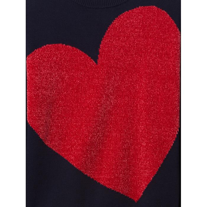 Grafikli Oversize Tunik Kazak цвет: Синий