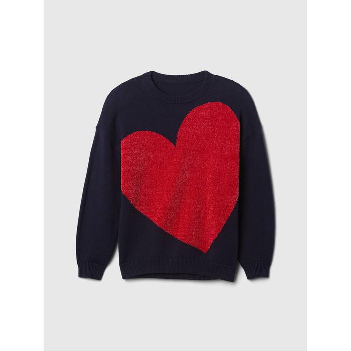 Grafikli Oversize Tunik Kazak цвет: Синий