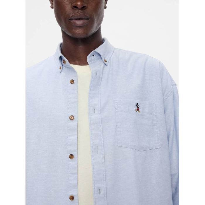 Gap × Disney Oversize Oxford Gömlek цвет: Голубой