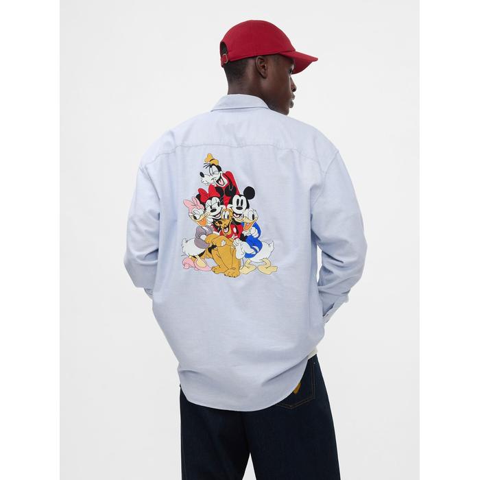 Gap × Disney Oversize Oxford Gömlek цвет: Голубой