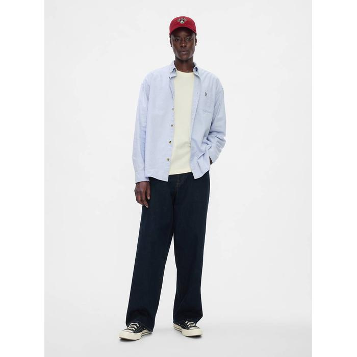 Gap × Disney Oversize Oxford Gömlek цвет: Голубой