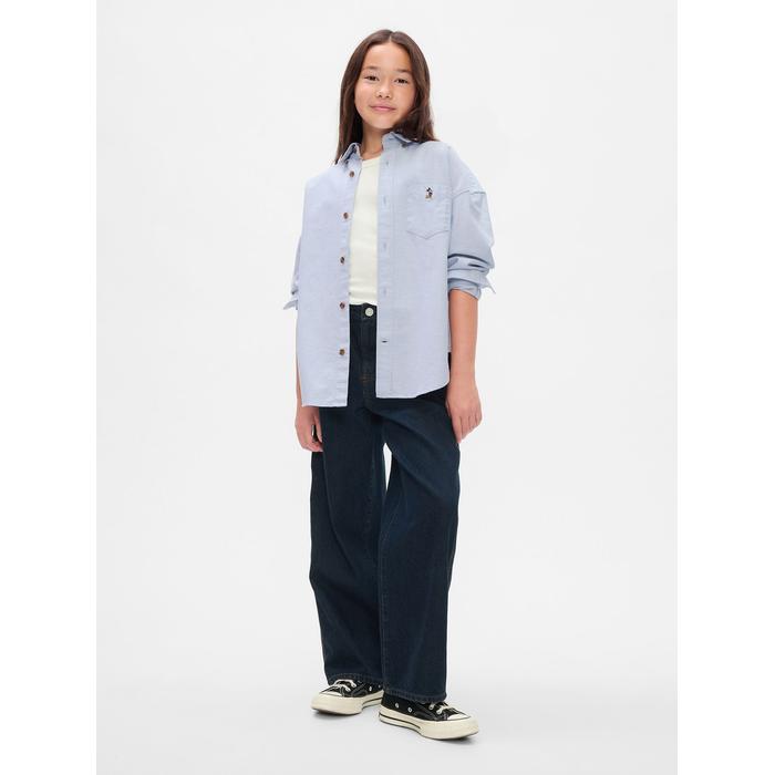 Gap × Disney Oversized Oxford Gömlek цвет: Голубой