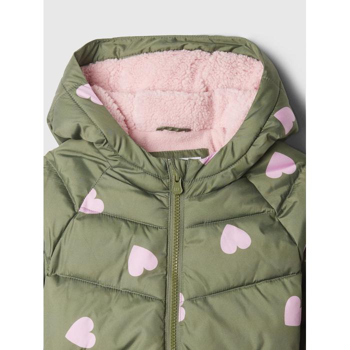 BabyGap ColdControl Max Sherpa Puffer Ceket цвет: Хаки