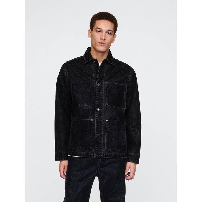 Flocked Denim İş Ceketı цвет: Синий