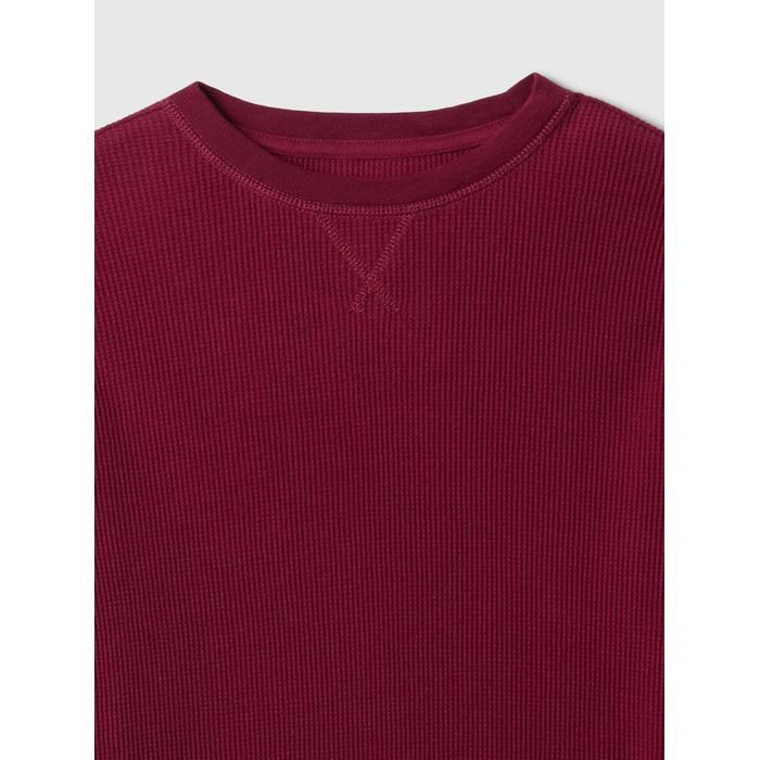 Waffle Örgü T-Shirt цвет: Красный