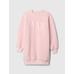 Gap Logo Sherpa Sweatshirt Elbise цвет: Розовый