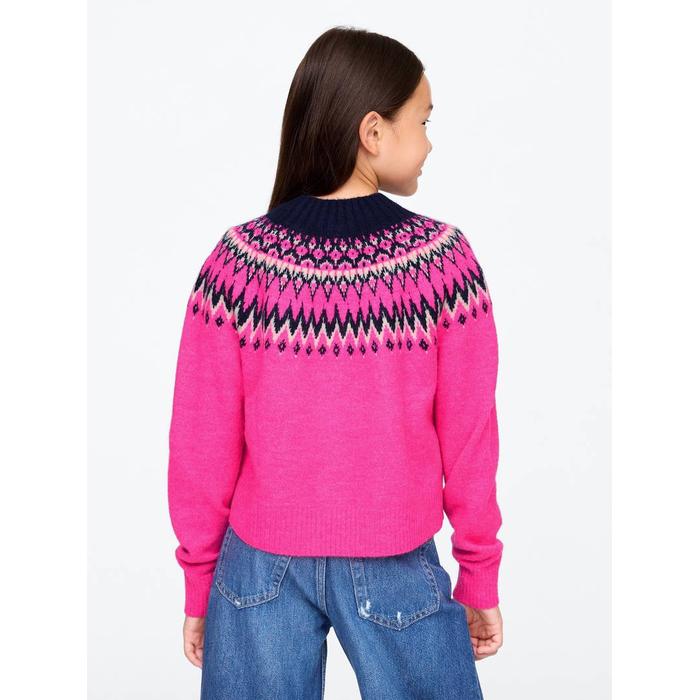 Fair Isle Desenli Kazak цвет: Розовый