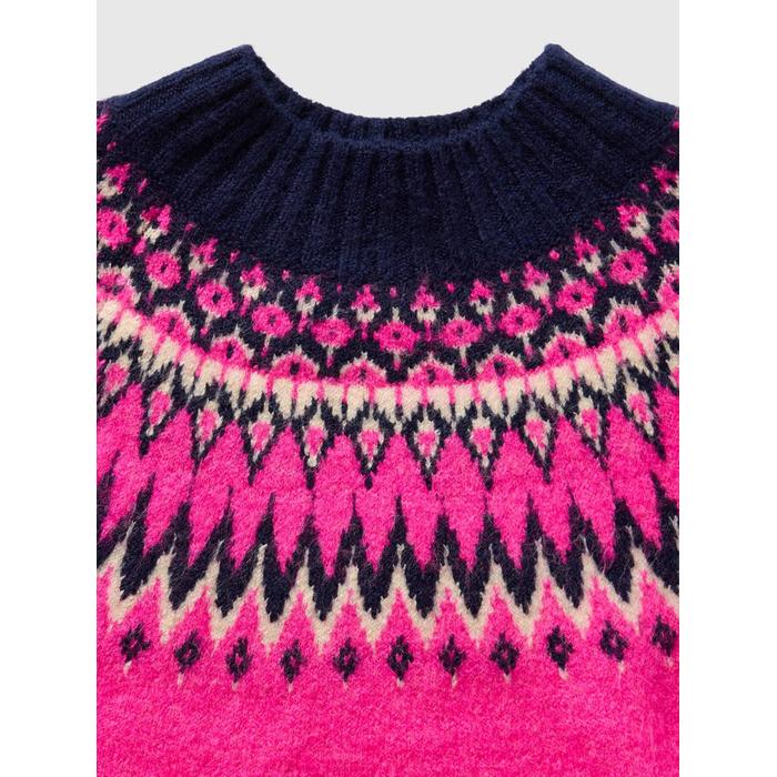 Fair Isle Desenli Kazak цвет: Розовый