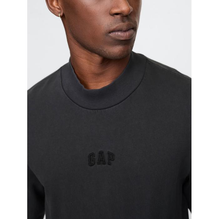 Mockneck Logo T-Shirt цвет: Чёрный