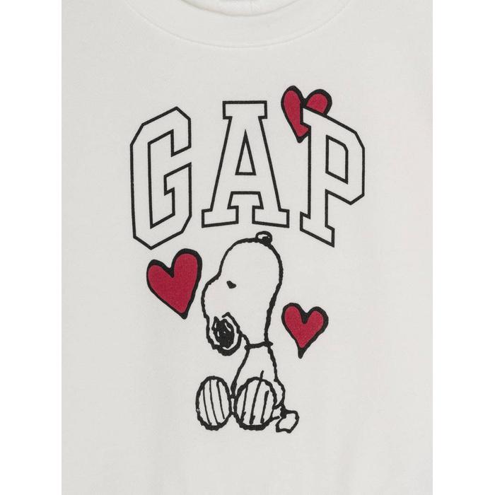 Толстовка большого размера с логотипом Gap Peanuts цвет: Белый