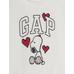 Толстовка большого размера с логотипом Gap Peanuts цвет: Белый