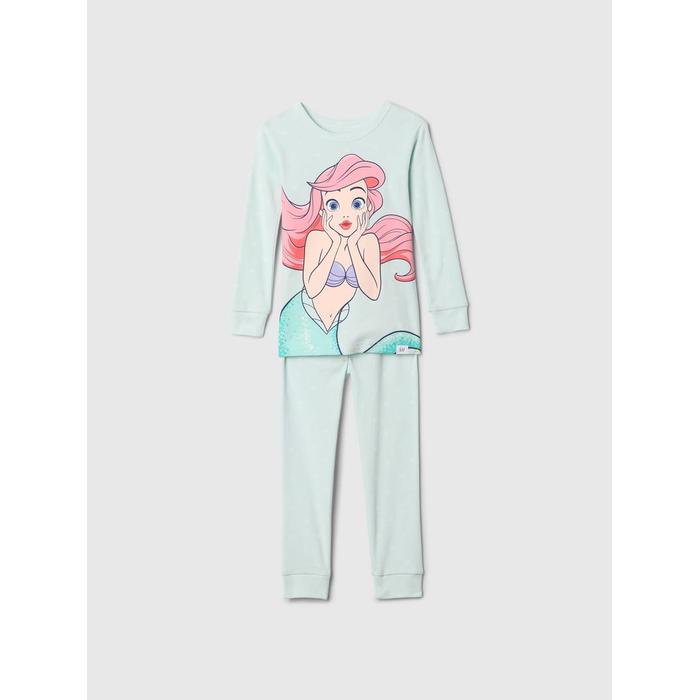 Рисунок хлопка 100% Gap × Disney Princess с пижамным костюмом цвет: Голубой