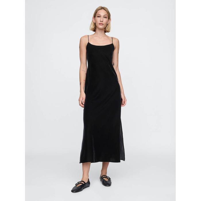 Kadife Maxi Slip Elbise цвет: Чёрный