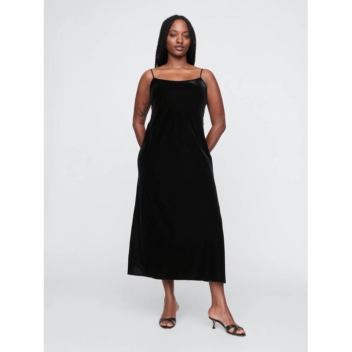Kadife Maxi Slip Elbise цвет: Чёрный