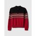 Fair Isle Yarım Fermuarlı Kazak цвет: Красный