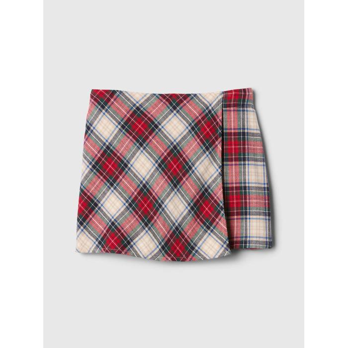 Ekose Desenli Flannel Şort Etek цвет: Красный