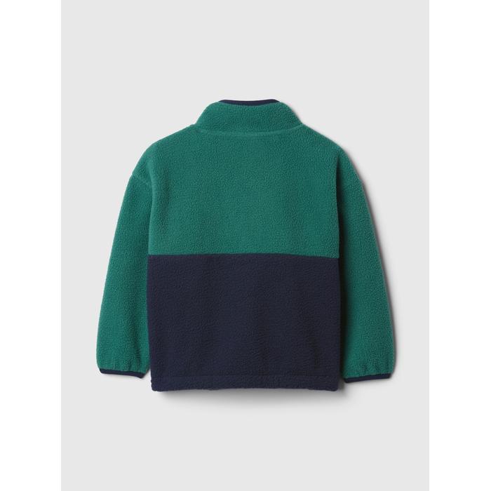 Brannan Bear İşlemeli Sherpa Yarım Fermuarlı Sweatshirt цвет: Зелёный