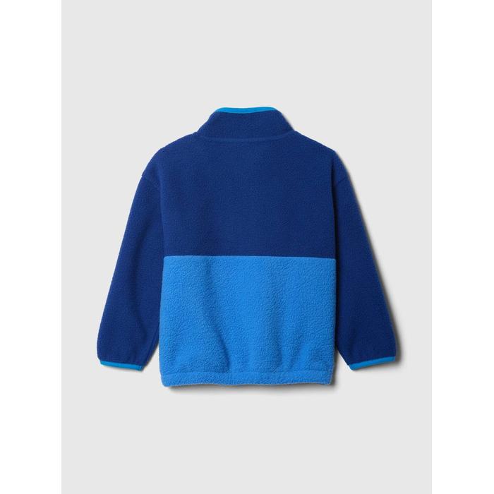 Brannan Bear İşlemeli Sherpa Yarım Fermuarlı Sweatshirt цвет: Голубой