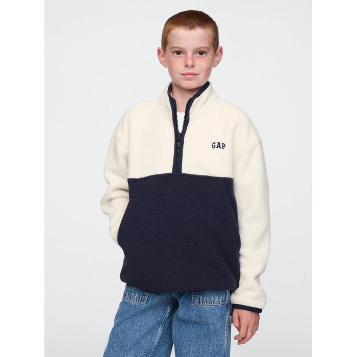 Gap Logo Yarım Fermuarlı Sherpa Sweatshirt