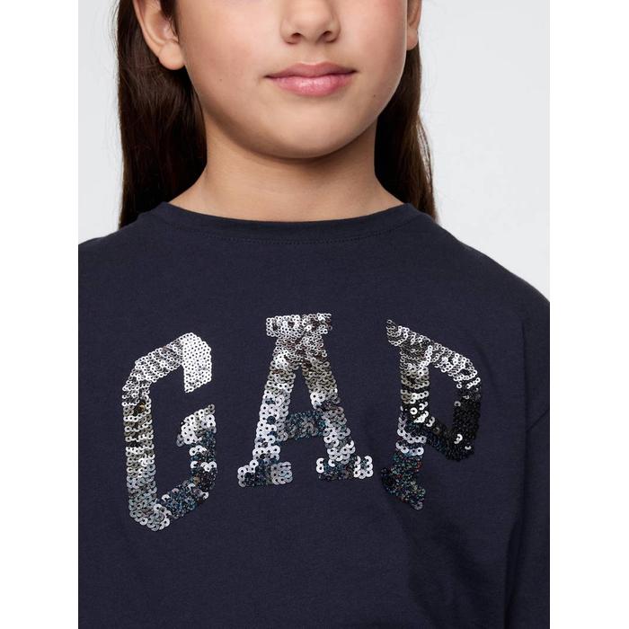 Футболка с блестками с логотипом Gap цвет: Синий