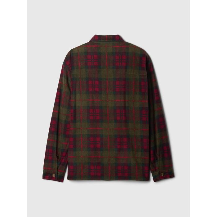 Ekose Desenli Fleece Gömlek Ceket