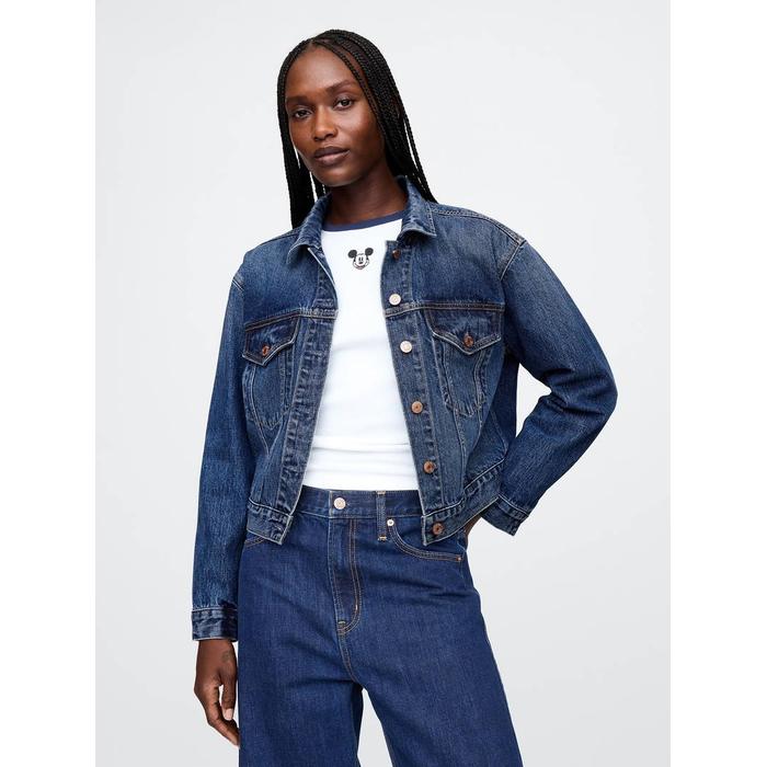Gap × Disney Minnie Mouse İkonu Kot Ceket цвет: Голубой