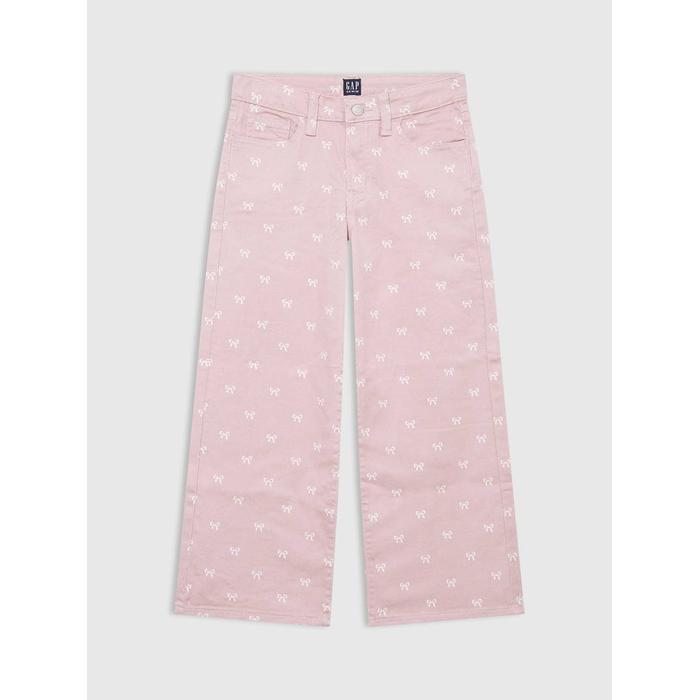 Fiyonk İşlemeli Wide Leg Jean Pantolon цвет: Розовый