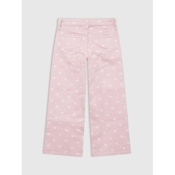 Fiyonk İşlemeli Wide Leg Jean Pantolon цвет: Розовый