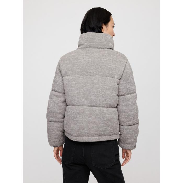 Relaxed Crop Puffer Şişme Mont