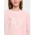Gap Logo Sherpa Sweatshirt Elbise цвет: Розовый