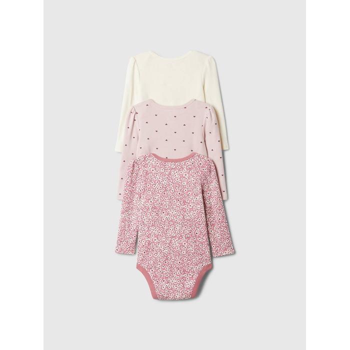 Çiçek Desenli 3'lü Bodysuit Seti цвет: Розовый