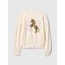 Relaxed Flippy-Sequin Grafikli Fransız Havlu Kumaş Sweatshirt цвет: Белый