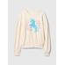 Relaxed Flippy-Sequin Grafikli Fransız Havlu Kumaş Sweatshirt цвет: Белый