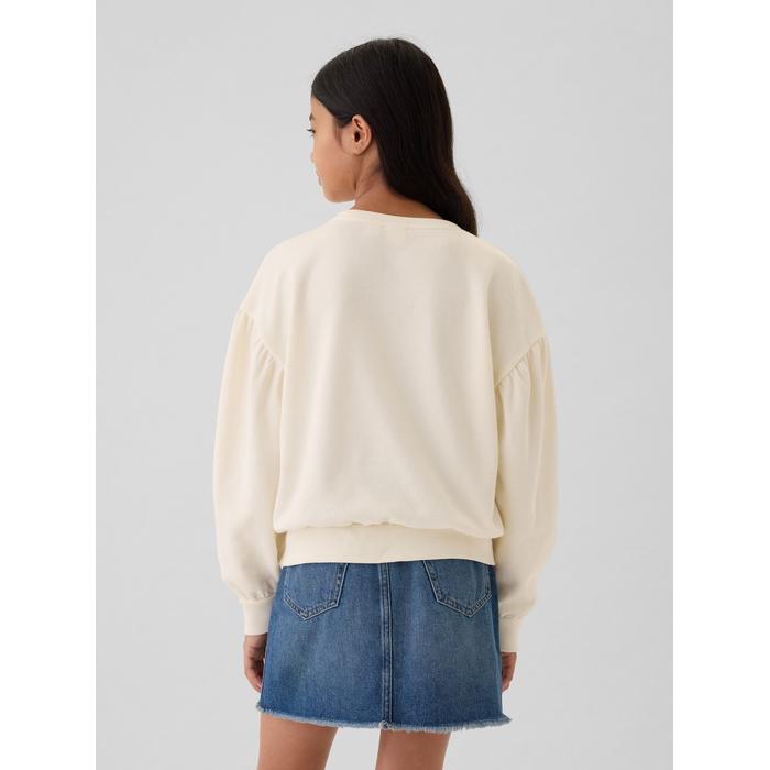 Relaxed Flippy-Sequin Grafikli Fransız Havlu Kumaş Sweatshirt цвет: Белый