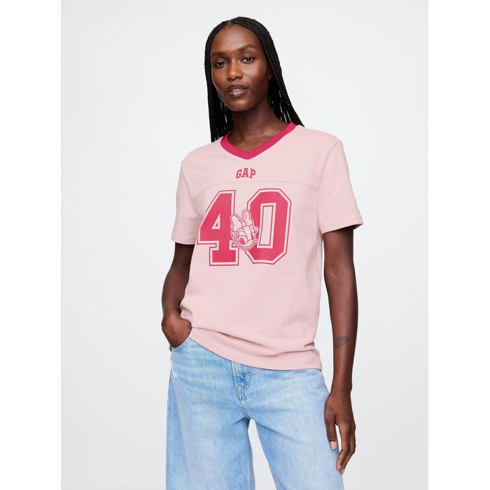 Gap × Disney Varsity Logo T-Shirt цвет: Розовый
