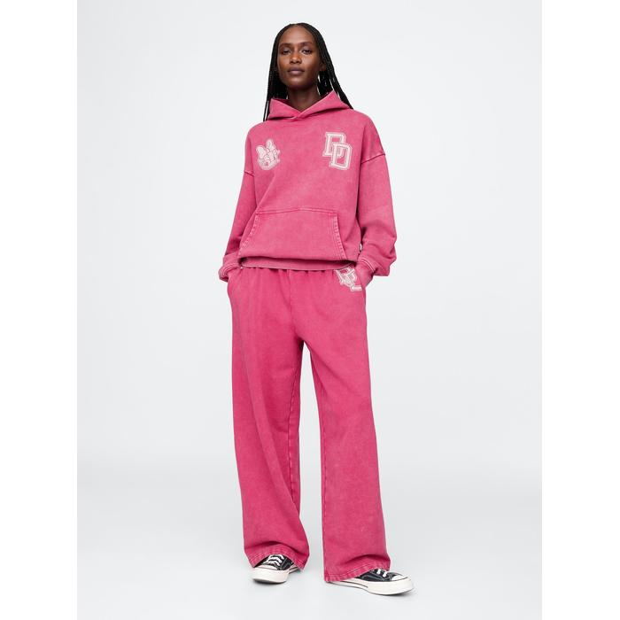 Gap × Disney Extra Baggy Fleece Eşofman Altı цвет: Розовый