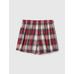 Ekose Desenli Flannel Şort Etek цвет: Красный