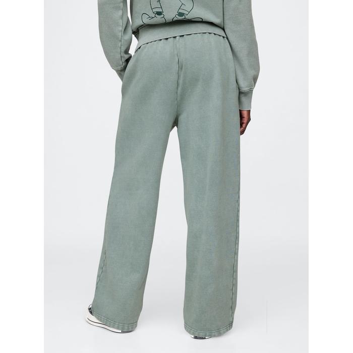 Gap × Disney Extra Baggy Fleece Eşofman Altı цвет: Зелёный