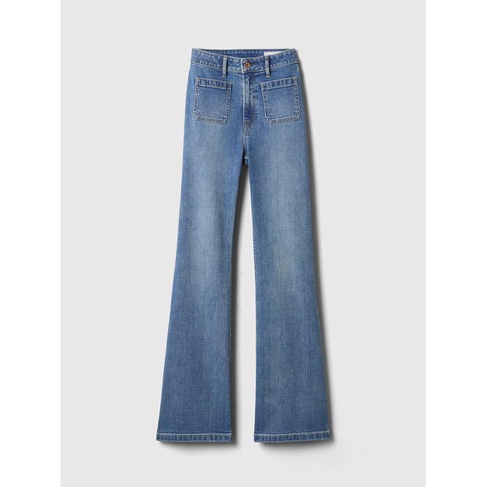 High Rise '70s Flare Curvy Jean Pantolon цвет: Голубой