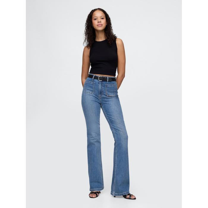 High Rise '70s Flare Curvy Jean Pantolon цвет: Голубой