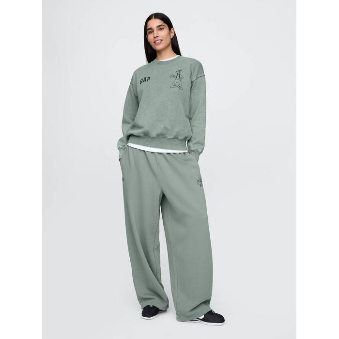 Gap × Disney Extra Baggy Fleece Eşofman Altı цвет: Зелёный