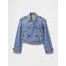UltraSoft Crop Denim Trençkot цвет: Голубой