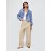 UltraSoft Crop Denim Trençkot цвет: Голубой