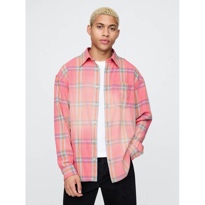 Sunwashed Twill Oversize Gömlek цвет: Розовый